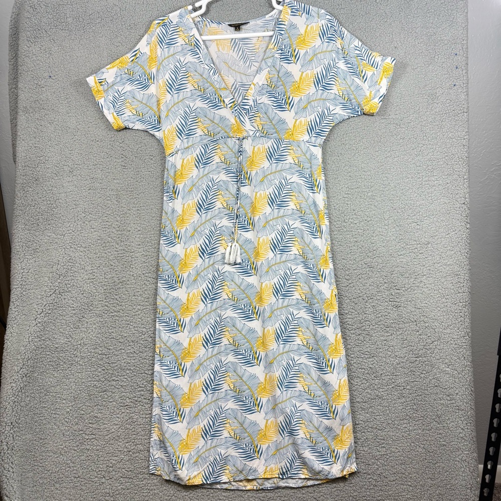 Spiaggia Dolce Womens S Tropical Maxi Short Sleeve Dress Cover Beach Resort